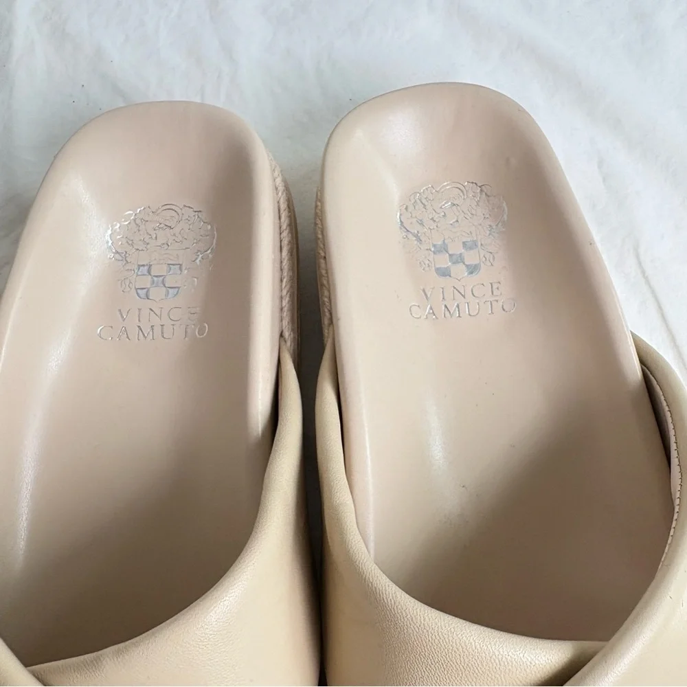 Vince Camuto Cresila Leather Light Platform Sandal Ivory Size 9 - Picture 9 of 12